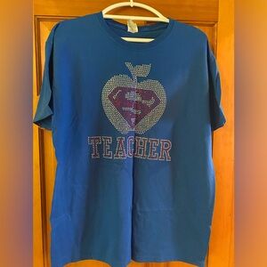 Custom made “bedazzled” teacher tshirt